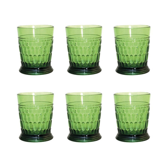 Acrylic green water glasses - Lot of 6 cups - CozyVibe.eu