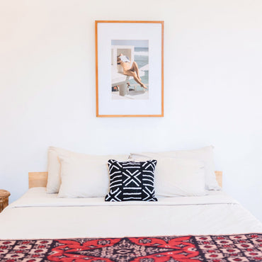 BIMA Black Cotton Cushion Cover – Handmade Boho Embroidered Pillow - CozyVibe.eu