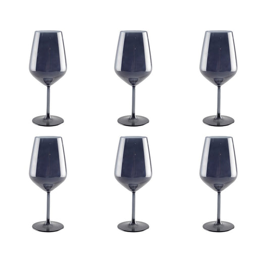 Black wine glasses - Lot of 6 - CozyVibe.eu