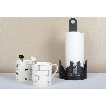 Cat design metal paper towel holder, stylish and durable kitchen decor