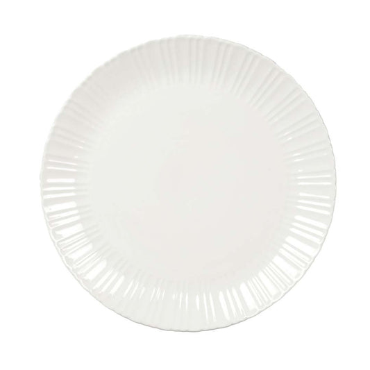Flora white flat plate 26.6X26.6X2CM - CozyVibe.eu