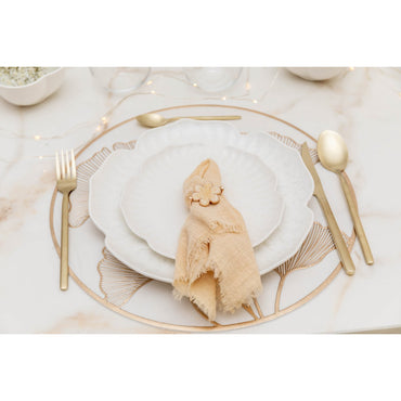 Floral white porcelain dessert plate 18.5cm - CozyVibe.eu