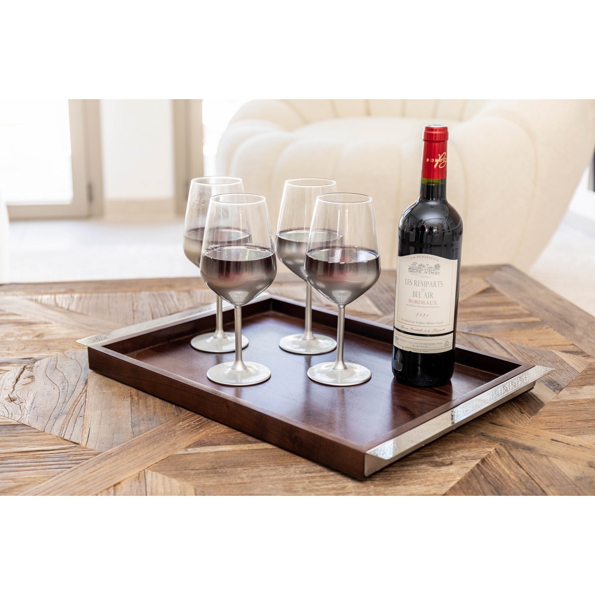 Glow silver wine glasses - Lot of 6 - CozyVibe.eu