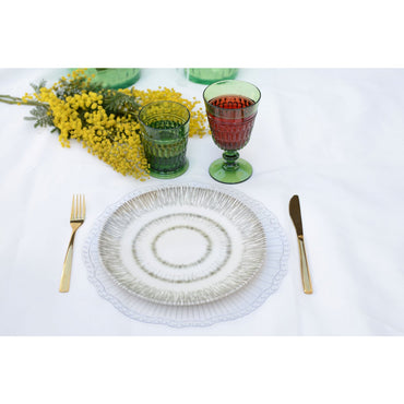 Khaki porcelain dinner plate 27x27x1.5cm, kitchen decor | CozyVibe