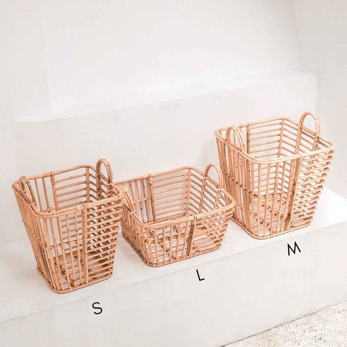 Laundry Basket | Plant Basket | Storage Basket KUPANG made from Rattan (3 sizes) - CozyVibe.eu