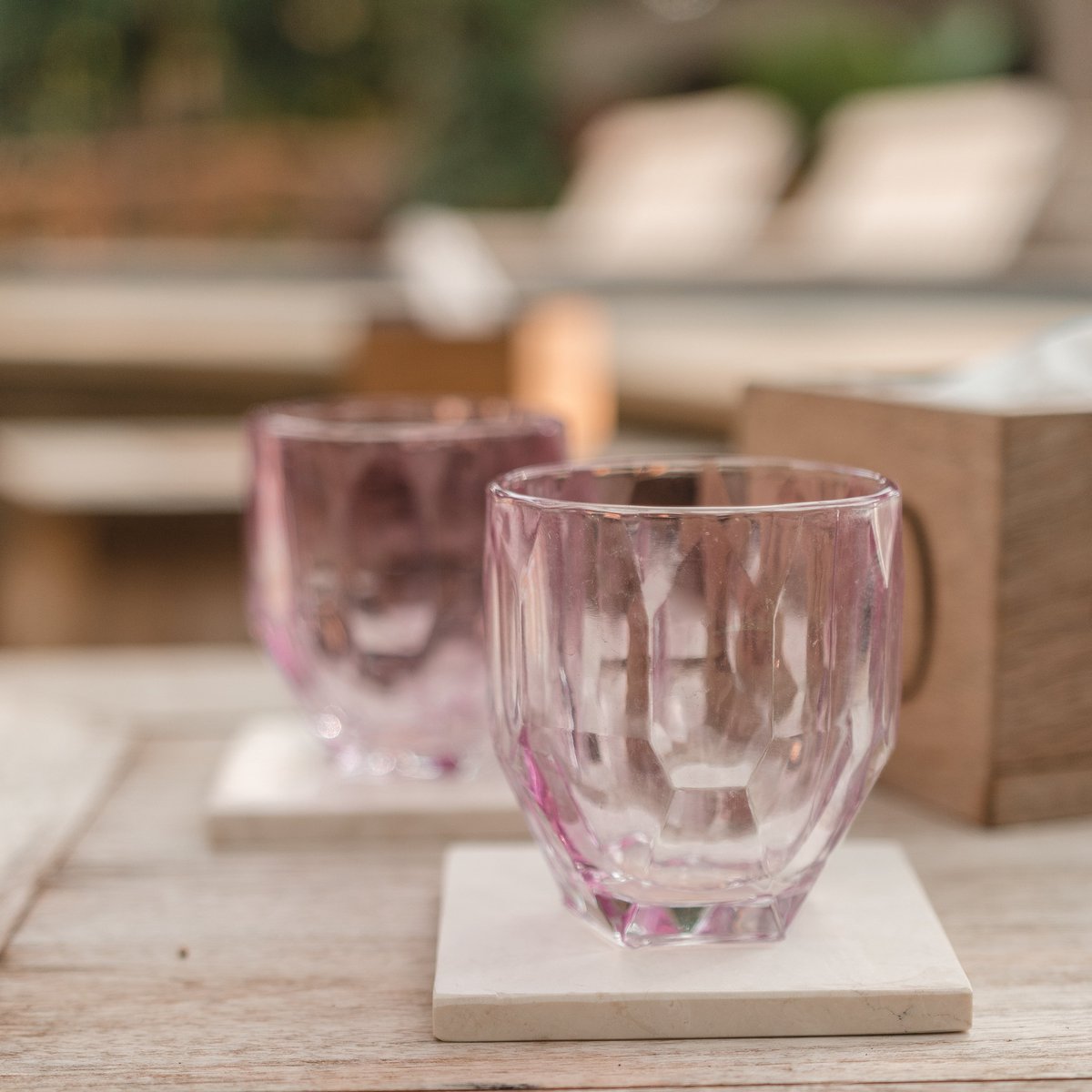 CozyVibe marble drink coasters for living room décor