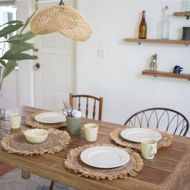 Padma handwoven rattan lampshade for home décor by CozyVibe