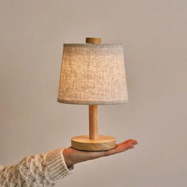Rover Light Brown Wooden Lamp – Cordless Dimmable Warm Lighting - CozyVibe.eu