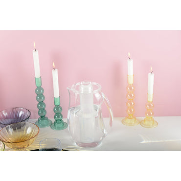 Yellow bubble candlesticks - Lot of 2 - CozyVibe.eu
