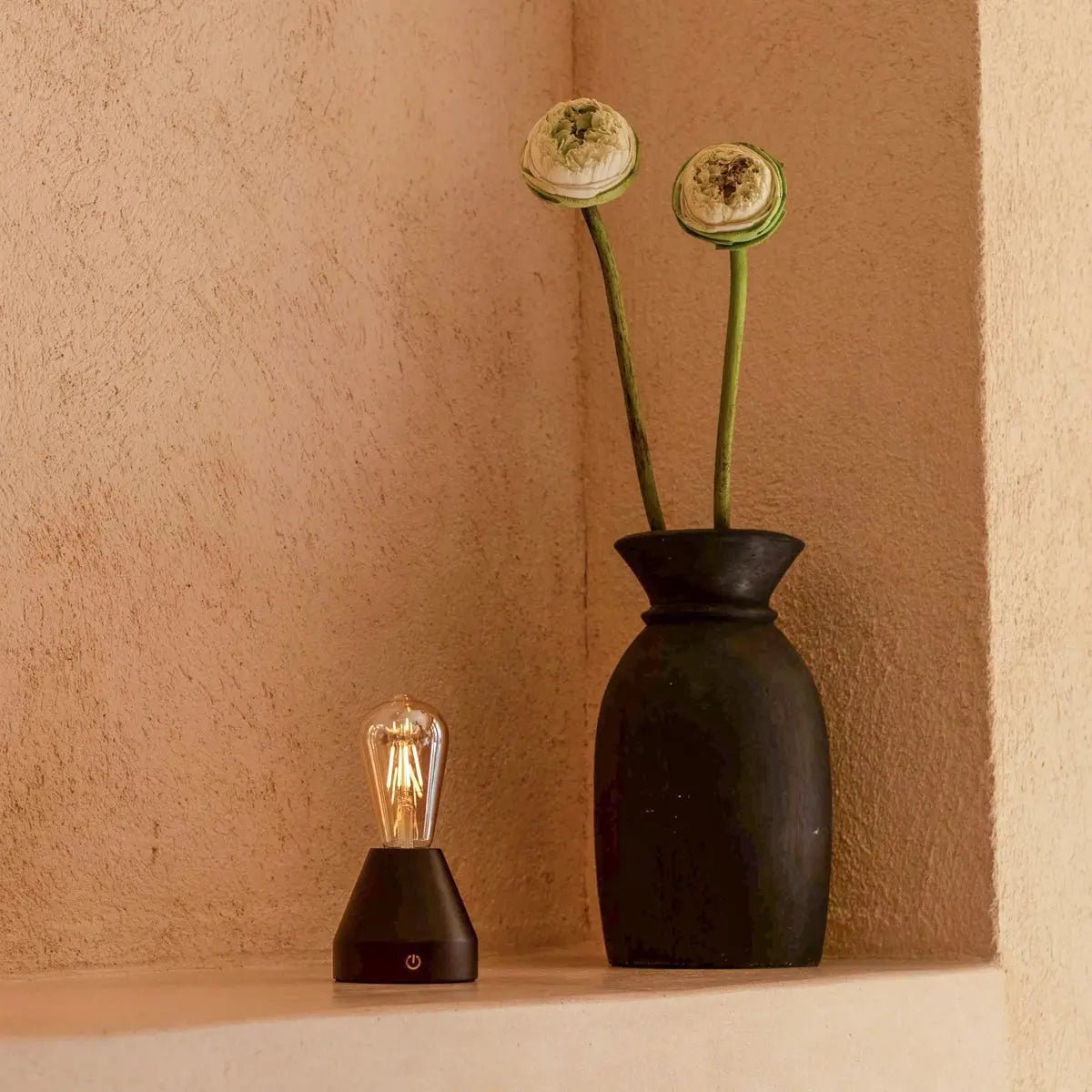 Zavi Dark Brown Rechargeable Table Lamp