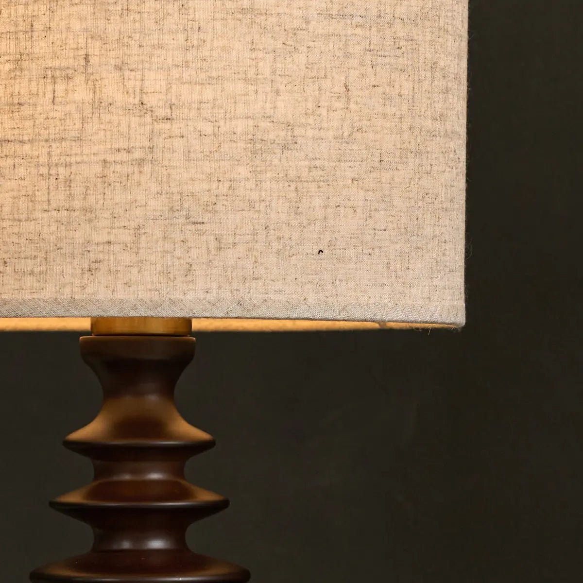 Bodhi Dark Brown Wooden Table Lamp