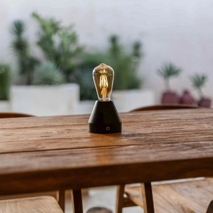 Zavi Dark Brown Rechargeable Table Lamp