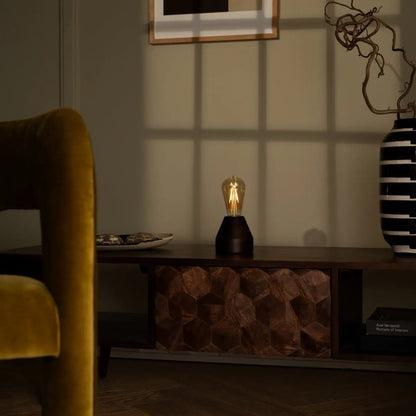 Zavi Dark Brown Rechargeable Table Lamp