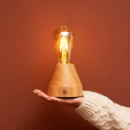 Zavi Light Brown Rechargeable Table Lamp