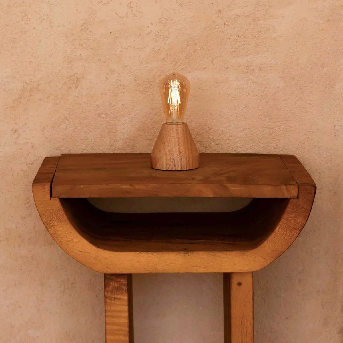 Zavi Light Brown Rechargeable Table Lamp