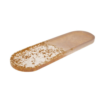 Résine Glitter Oval Tray – Elegant Decorative Accent