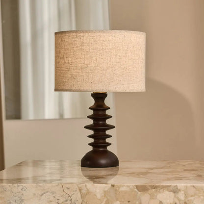 Bodhi Dark Brown Wooden Table Lamp