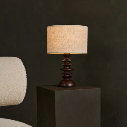 Bodhi Dark Brown Wooden Table Lamp
