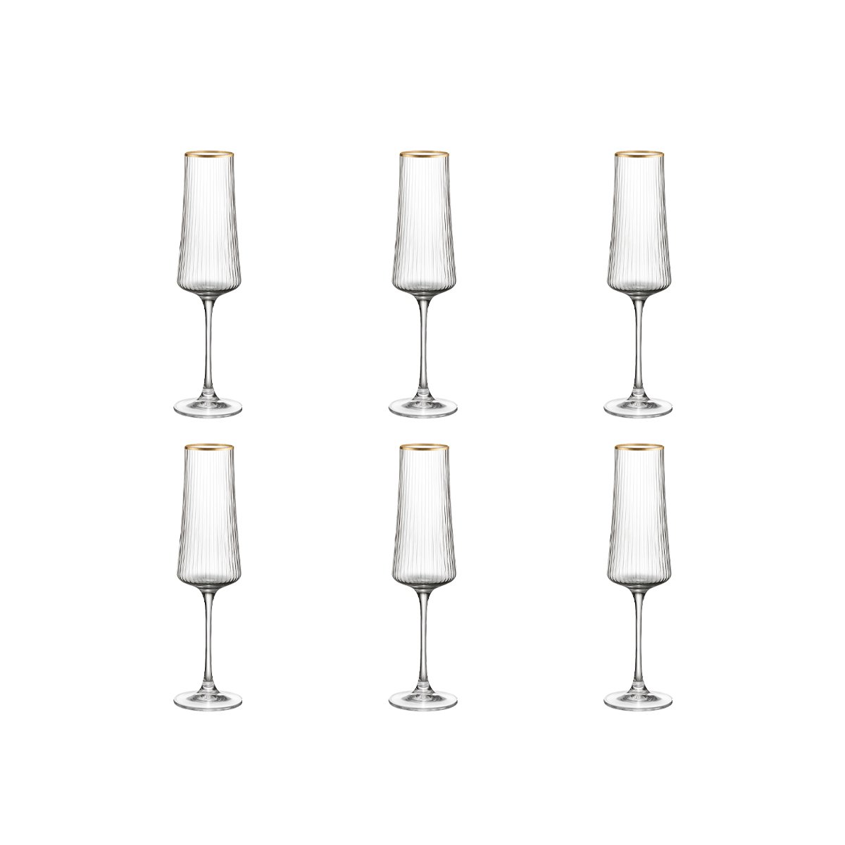 Champagne Flutes with Gilded Rim glass elegant celebration