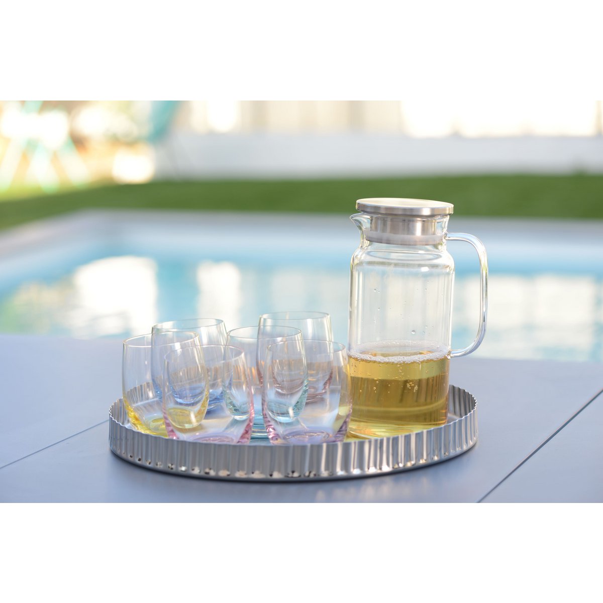 Wasserkaraffe aus Glas, 1.2 L, für elegante Gastlichkeit