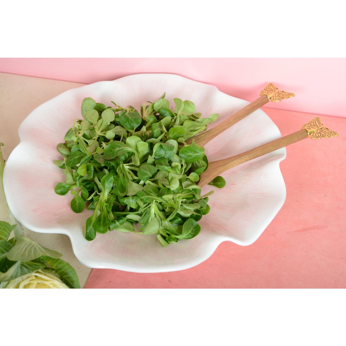 Melodie en Flower Pink Melamine Presentation Plate – cosy vibes