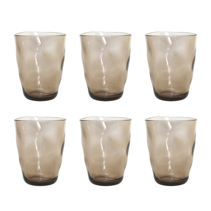 Acrylic brown water glasses - Lot of 6 cups - CozyVibe.eu