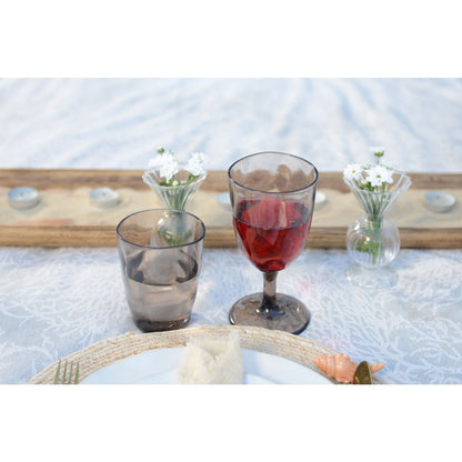 Acrylic brown wine glasses - Lot of 6 - CozyVibe.eu