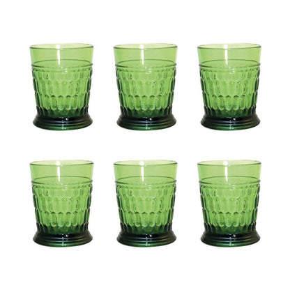 Acrylic green water glasses - Lot of 6 cups - CozyVibe.eu