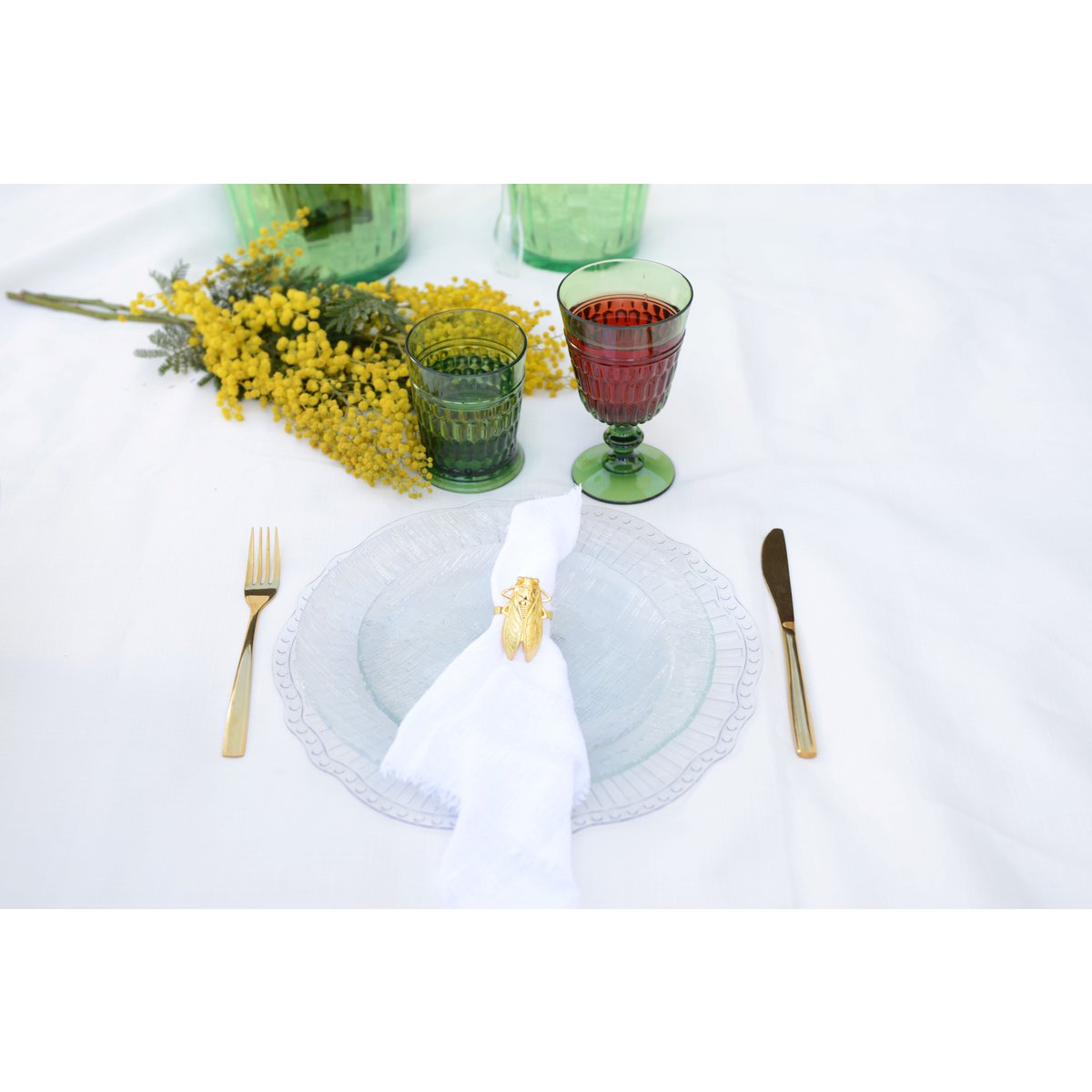 Acrylic green wine glasses - Lot of 6 - CozyVibe.eu