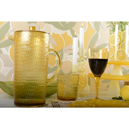 Acrylic yellow wine glasses - Lot of 6 - CozyVibe.eu