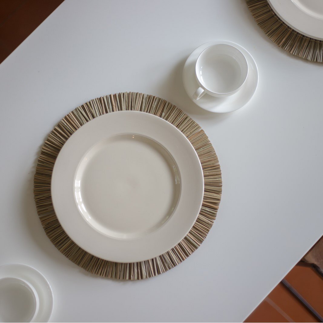 Handmade Seagrass Table Placemats ALANG Boho Home Decor | CozyVibes
