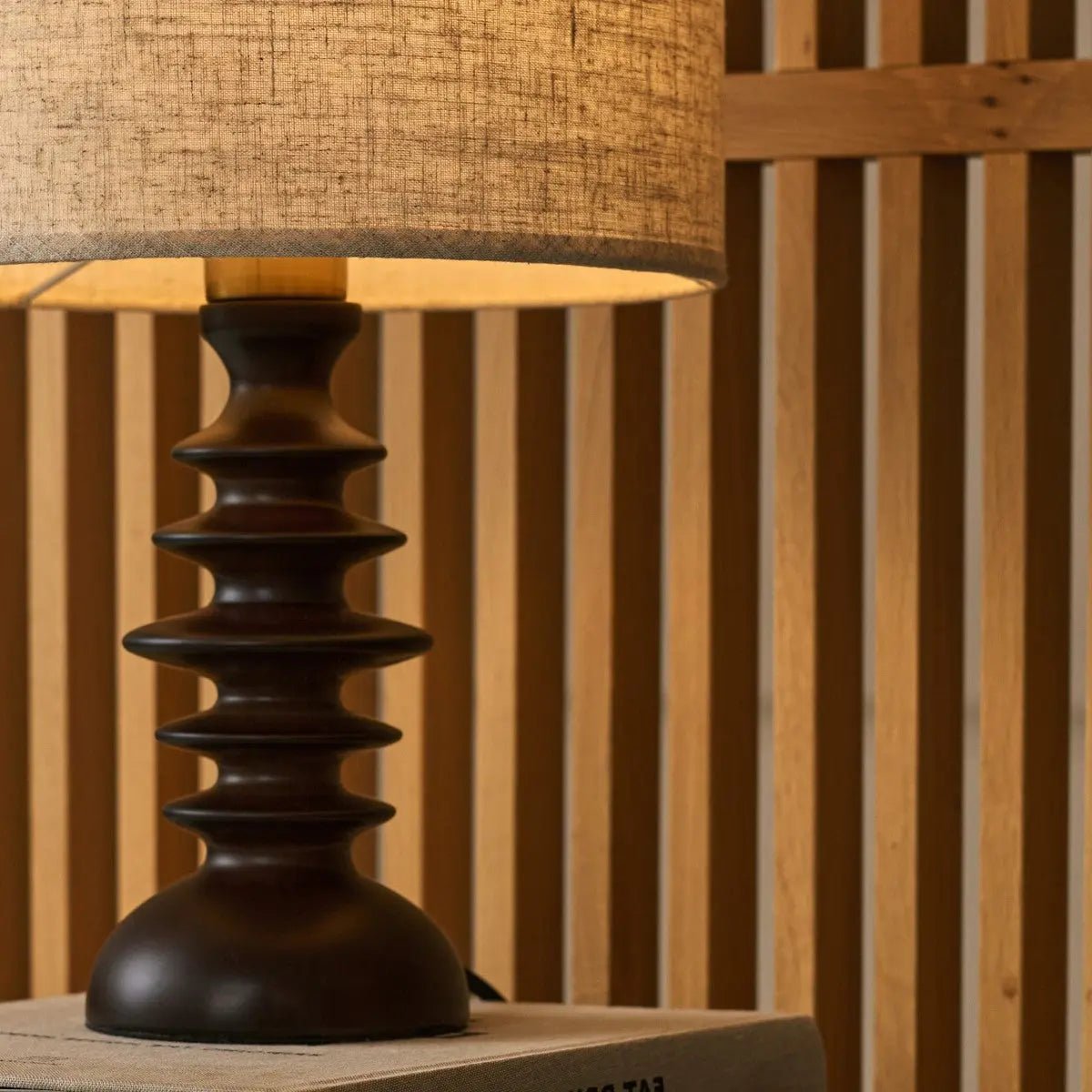 Bodhi Dark Brown Wooden Table Lamp