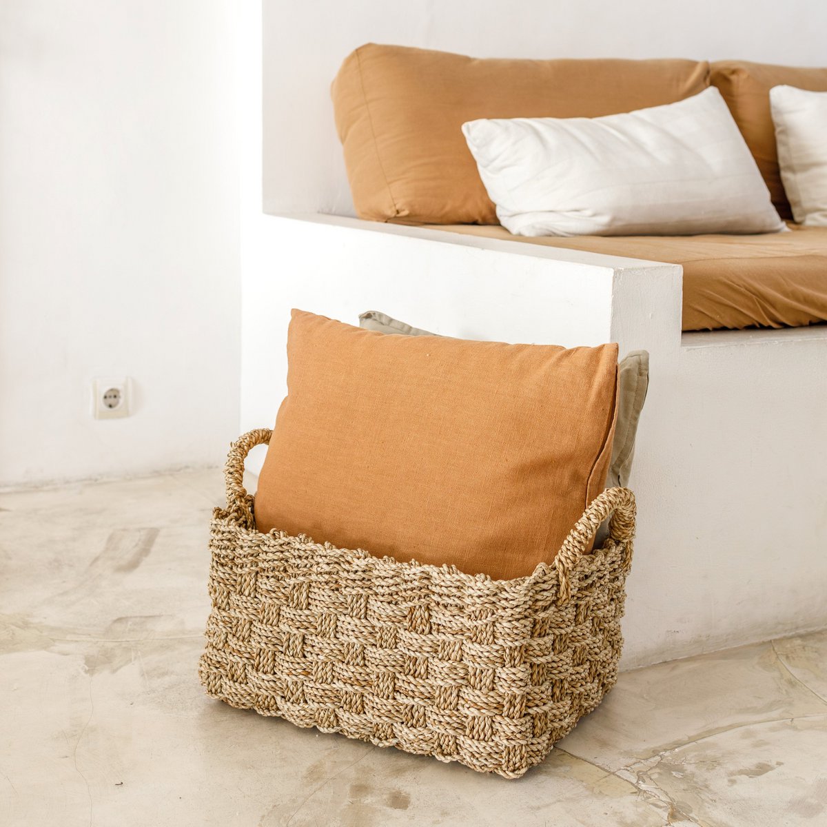BATIK Seegraskörbe – rechteckiges, geflochtenes Aufbewahrungsset – CozyVibe.eu