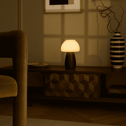 Rechargeable portable bear night lamp in dark brown