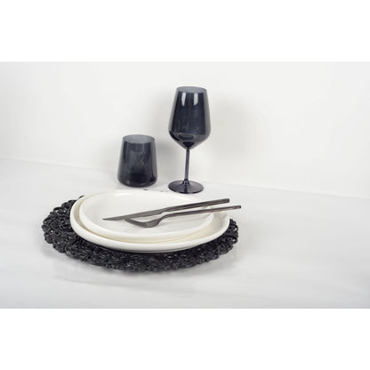 Black water glasses - Lot of 6 cups - CozyVibe.eu