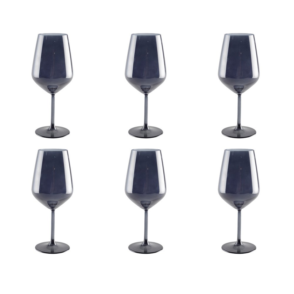 Black wine glasses - Lot of 6 - CozyVibe.eu