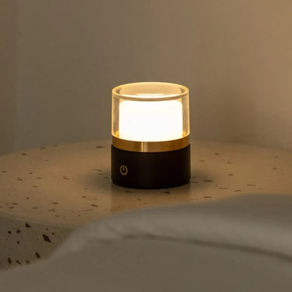 Leo Dark Brown Mini Rechargeable Table Lamp