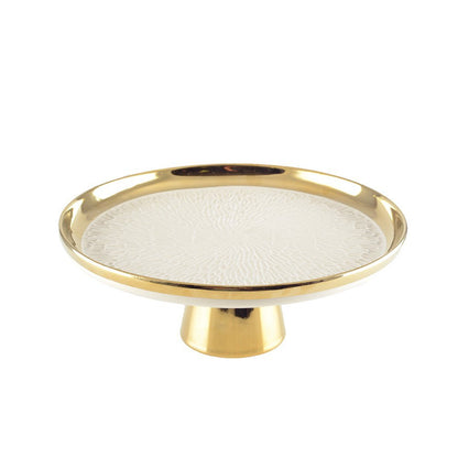 Cake stand with golden edge - CozyVibe.eu