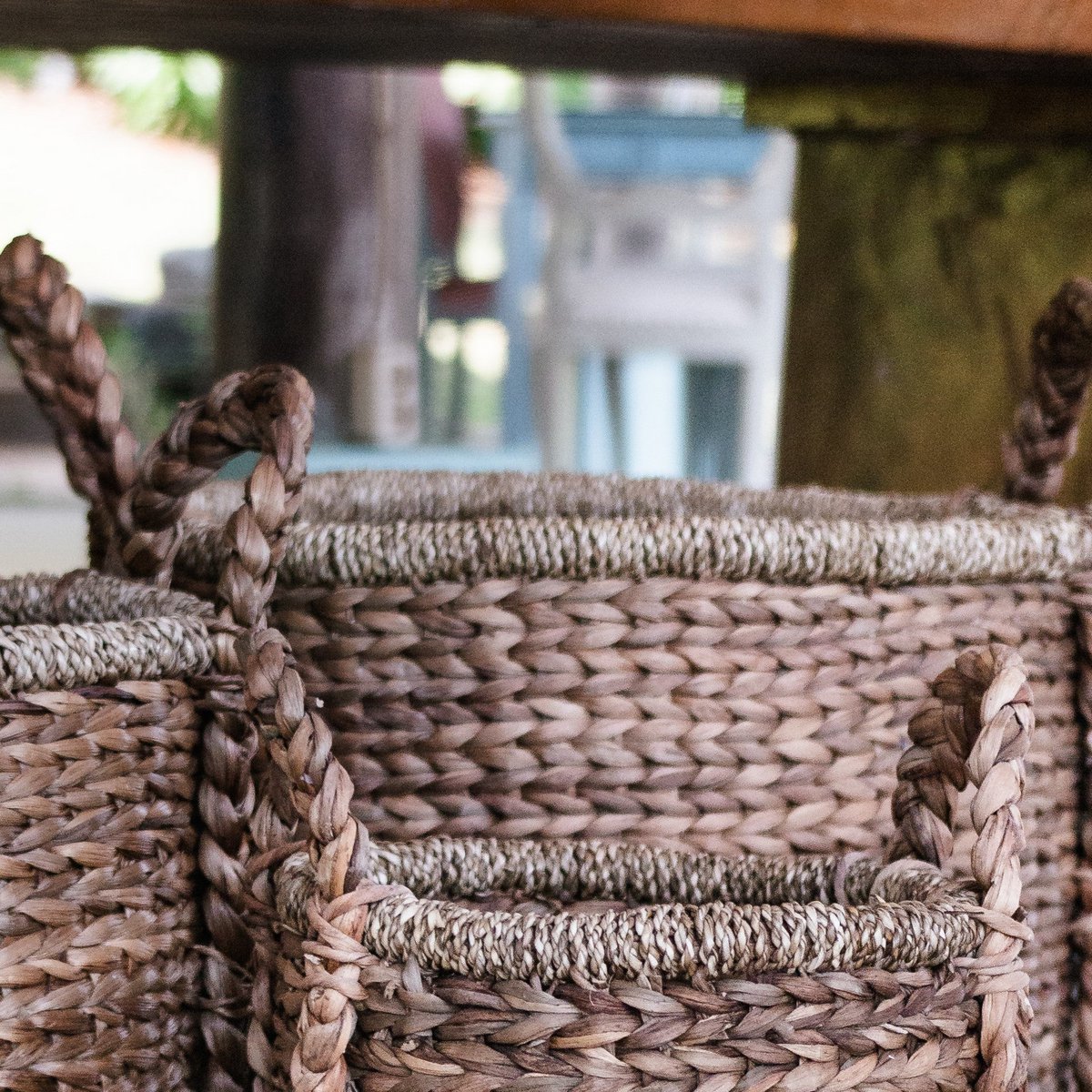 Handwoven boho basket for plants or storage by CozyVibe

