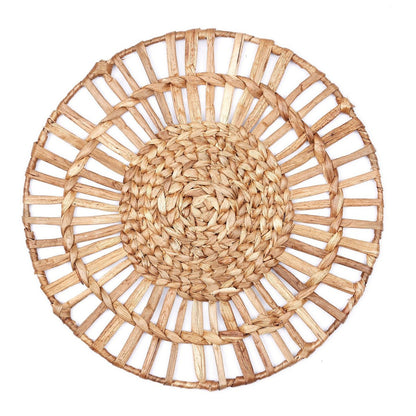 CARUBAN Boho Round Placemats – Water Hyacinth Table Mats - CozyVibe.eu