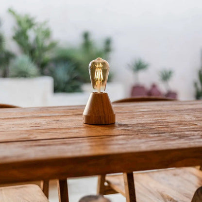 Zavi Light Brown Rechargeable Table Lamp