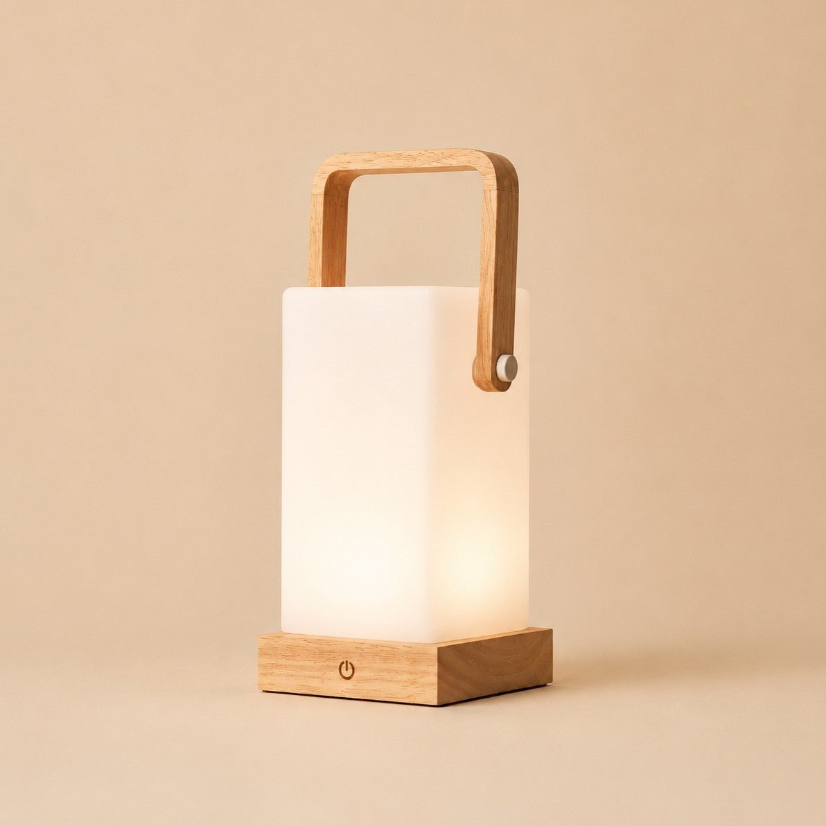 Harper Light Brown Rechargeable Wooden Table Lamp