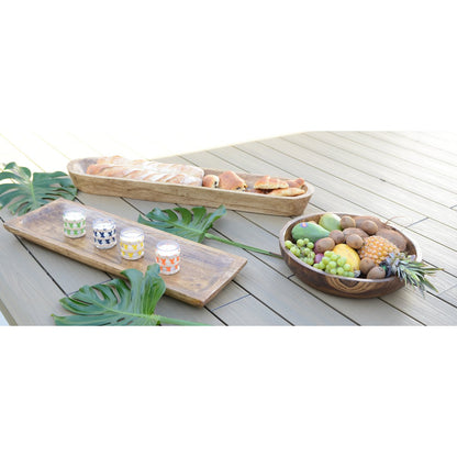 Decorative wooden tray 100x22x10cm - CozyVibe.eu