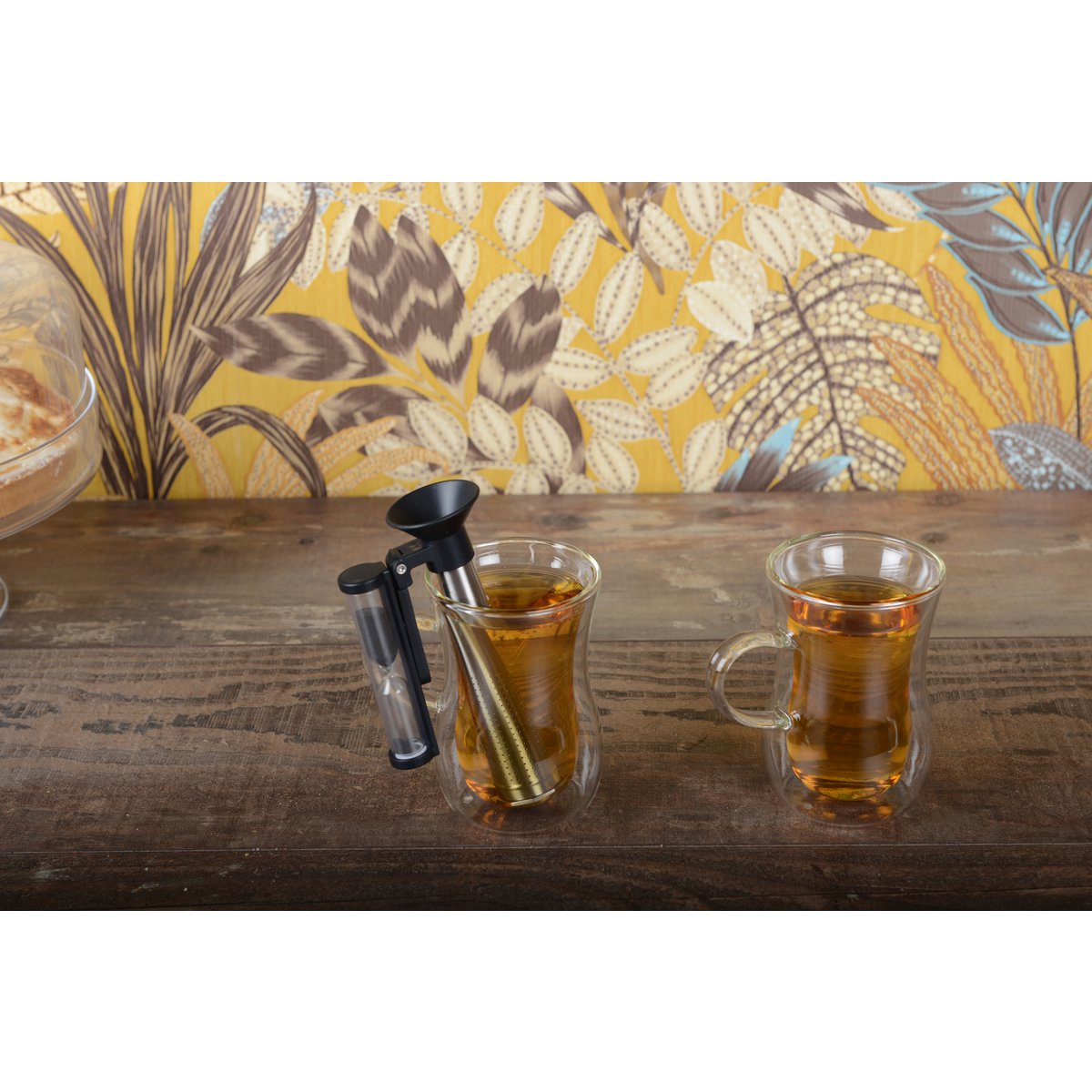 Double glass tea cups with handle - Lot of 2 - CozyVibe.eu