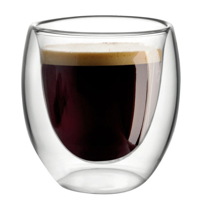 Espresso cups Double glass 80ml - Lot of 4 - CozyVibe.eu