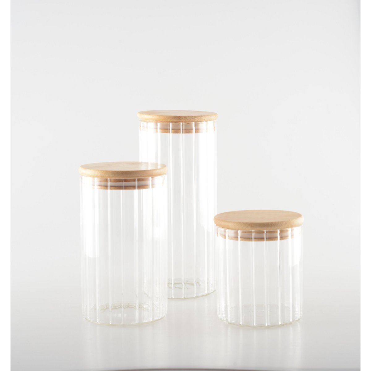 Glass Storage Jar with Wooden Lid – Airtight & Stylish - CozyVibe.eu