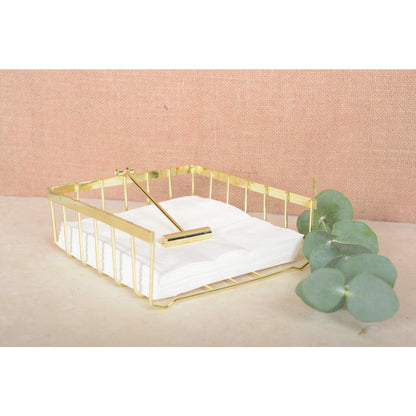 Gold Towel Holder – Elegant Stainless Steel Table Accent - CozyVibe.eu