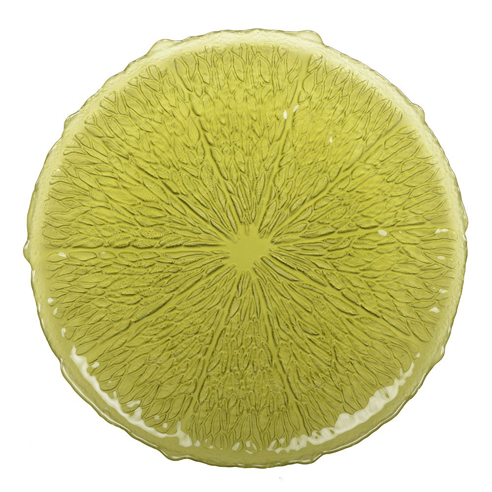 Green plate in lemon shape - CozyVibe.eu