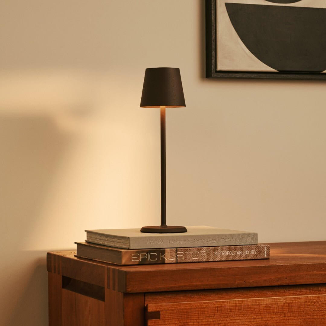 Jasper Mocha Brown – Wireless Lamp | Portable & 3 Light Modes - CozyVibe.eu