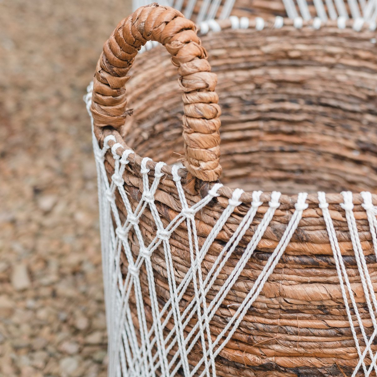 CozyVibe elegant boho storage basket for living room décor

